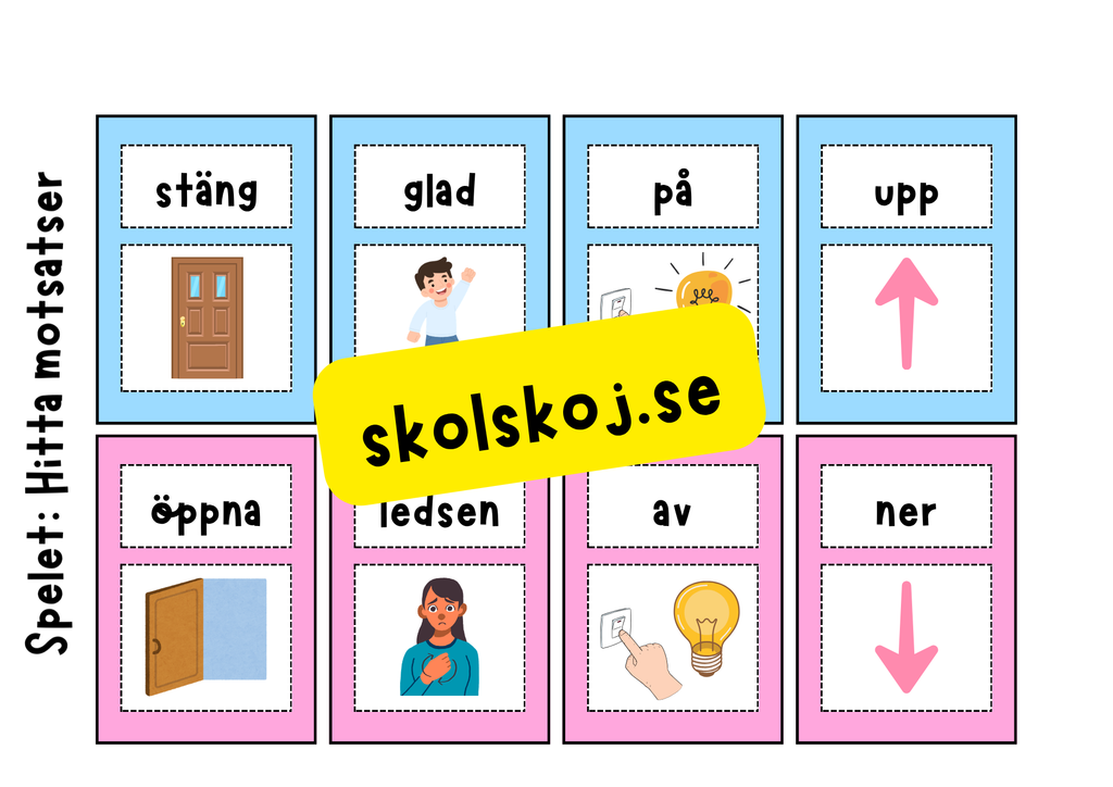 Spelet: Hitta motsatser