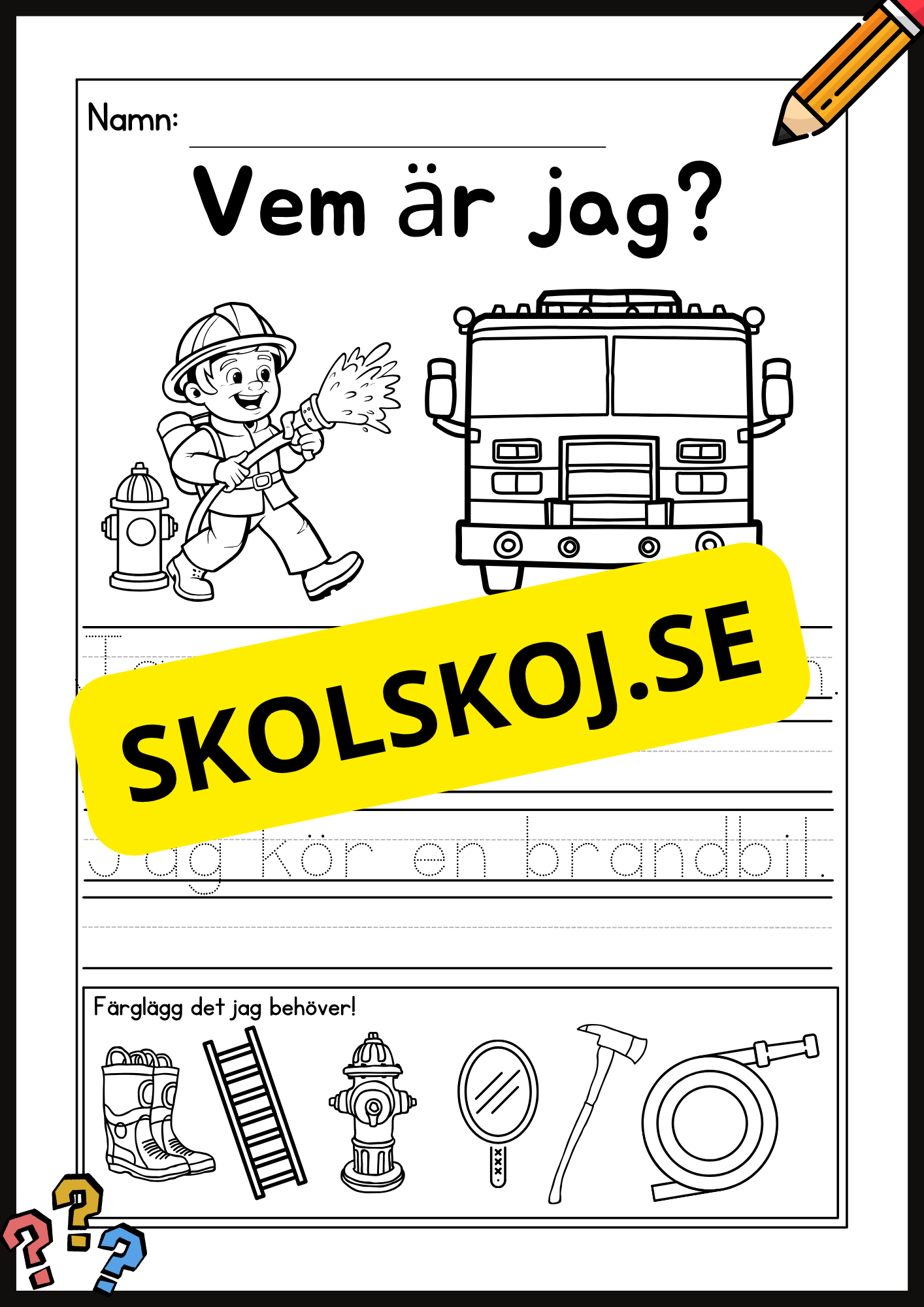 Vem är jag? Tema: Yrken