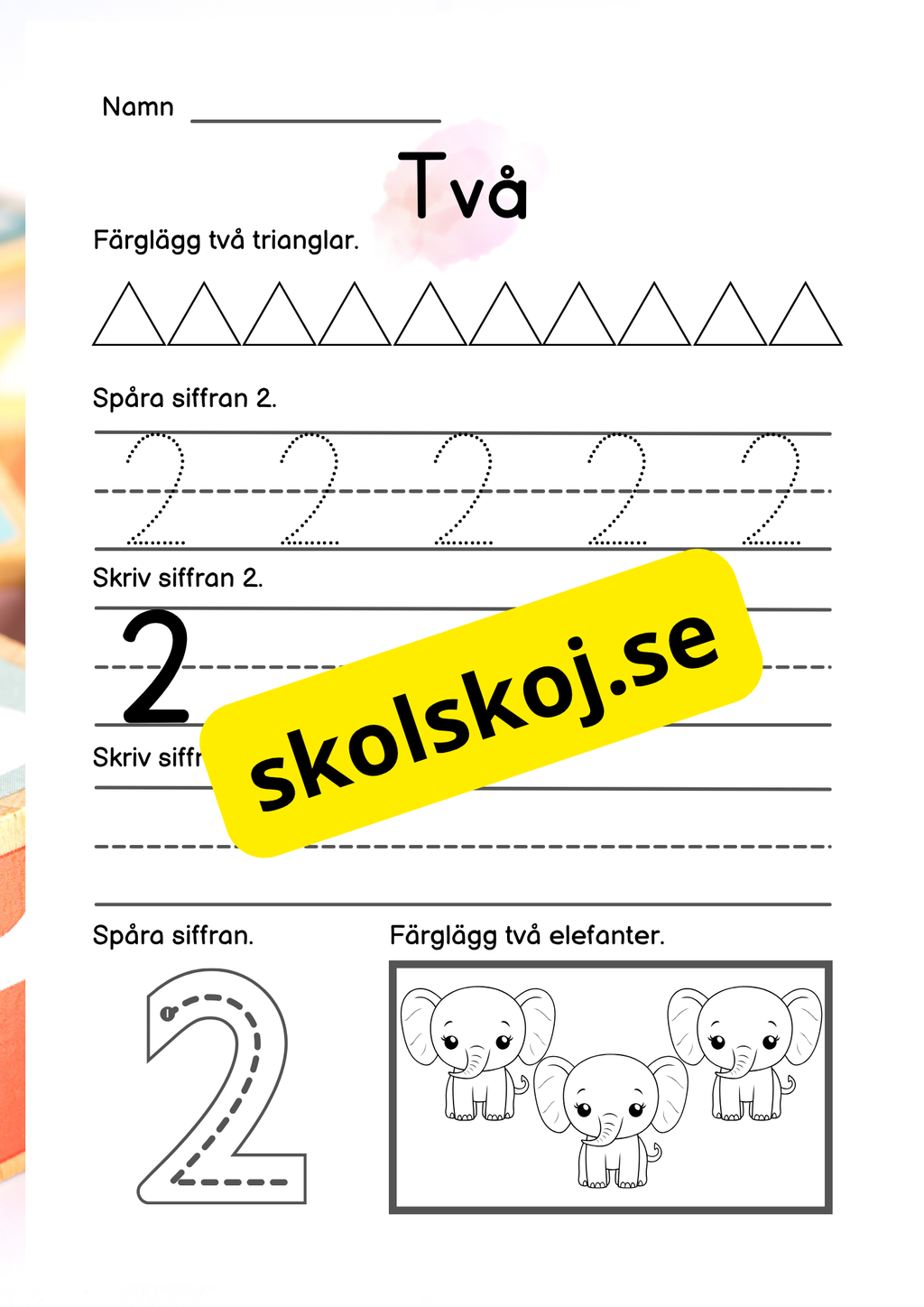 Vi lär oss siffror 1 - 10 - Häfte