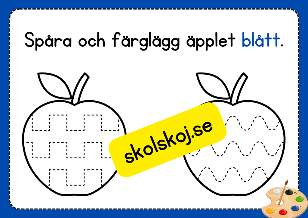 Spåra och färglägg frukter