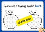 Spåra och färglägg frukter