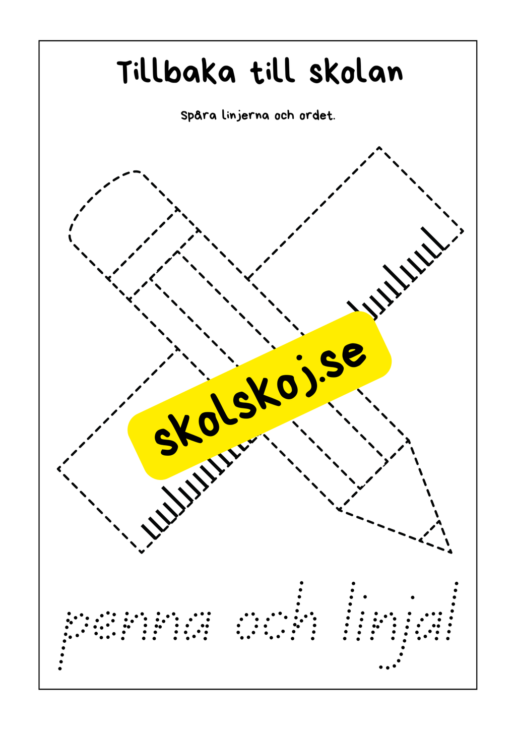 Tillbaka till skolan - Skrivträning
