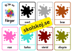Vi lär oss färger - Flashkort - A5 format