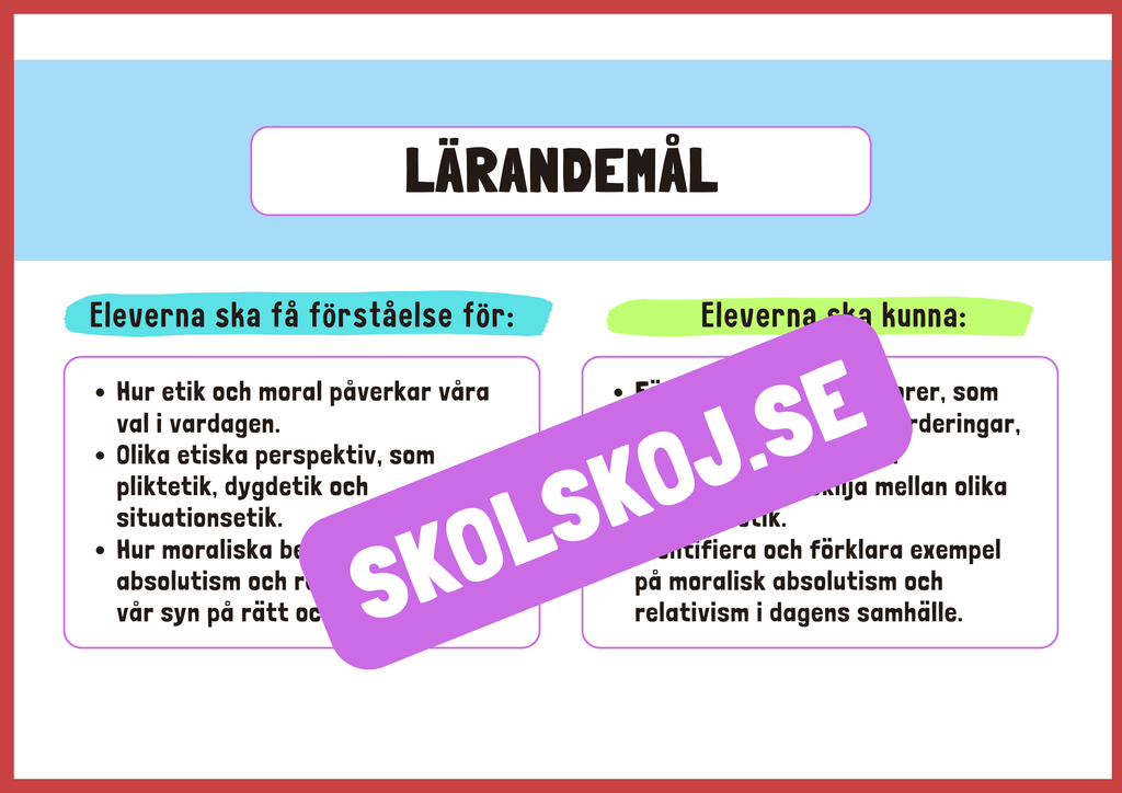 Etik och moral - Häfte