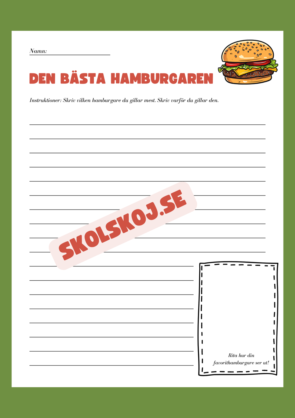 Min favoritmat - Häfte