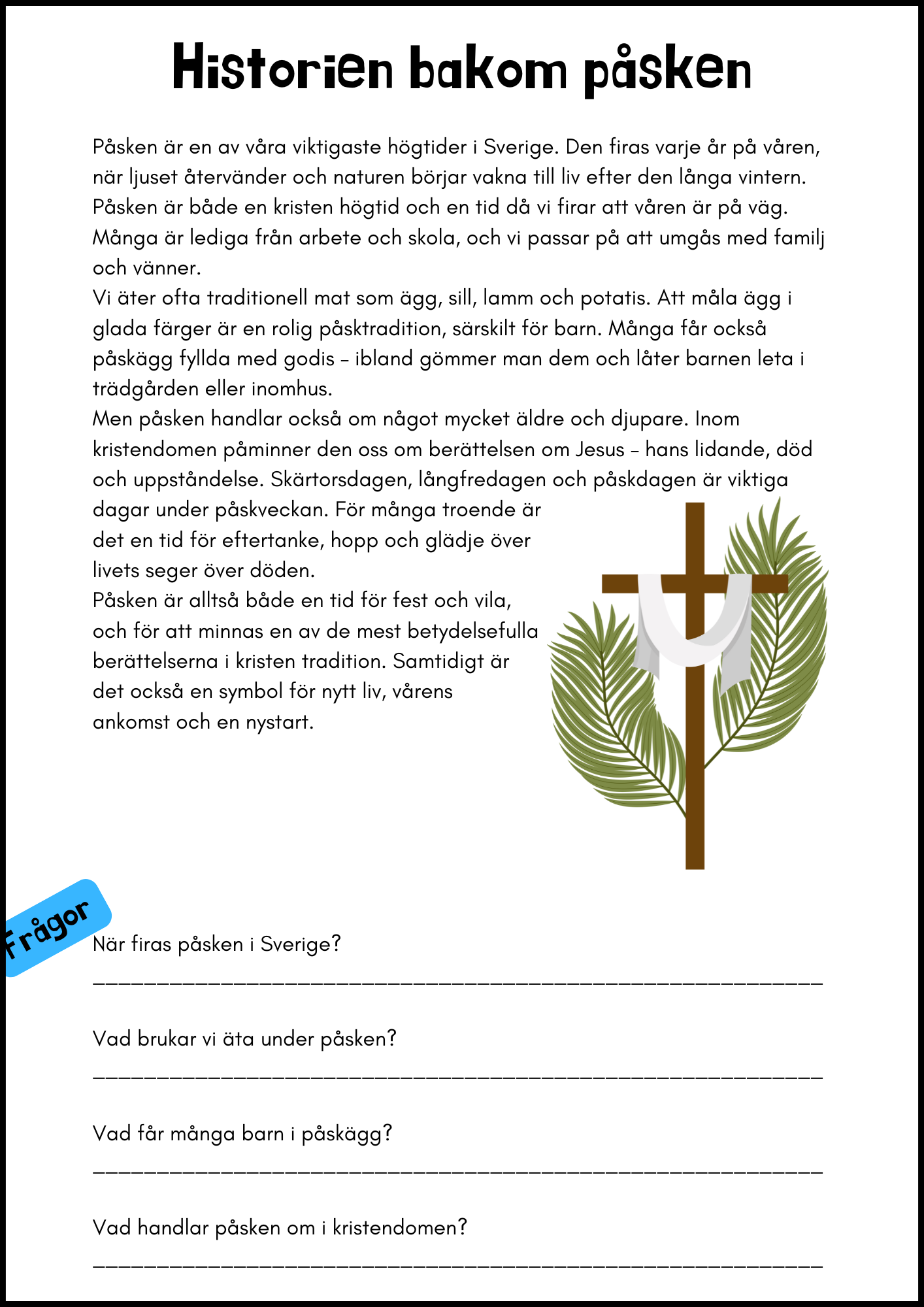 Varför firar vi påsk? Åk 3 - 6