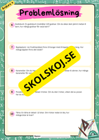 Problemlösninguppgifter blandade uppgifter årskurs 4
