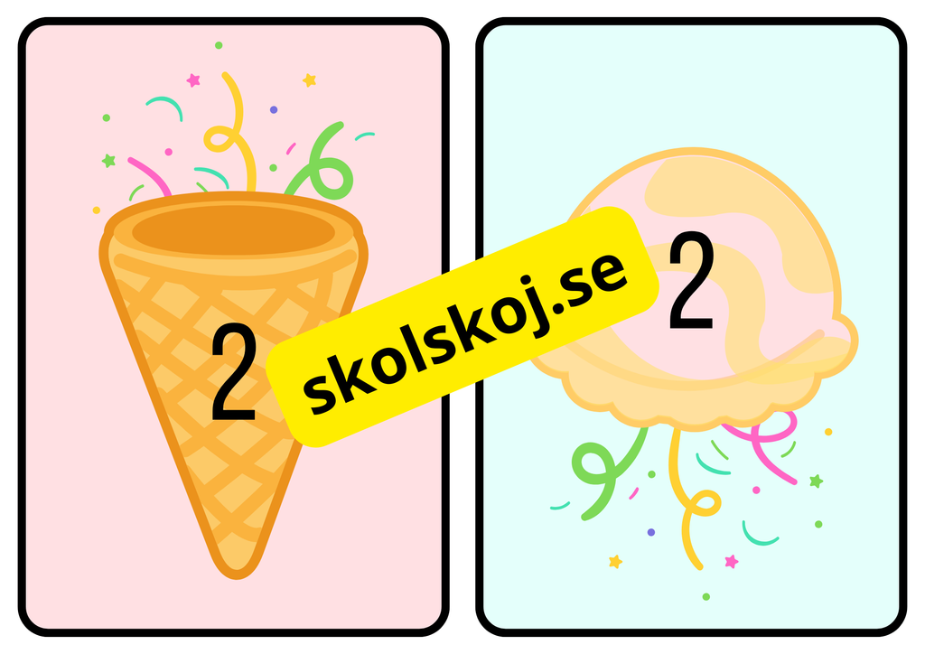 Jag lär mig siffror - Glasstema