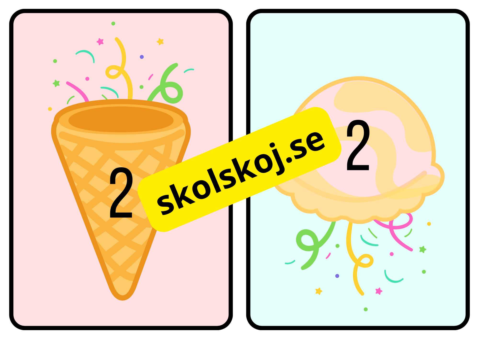 Jag lär mig siffror - Glasstema