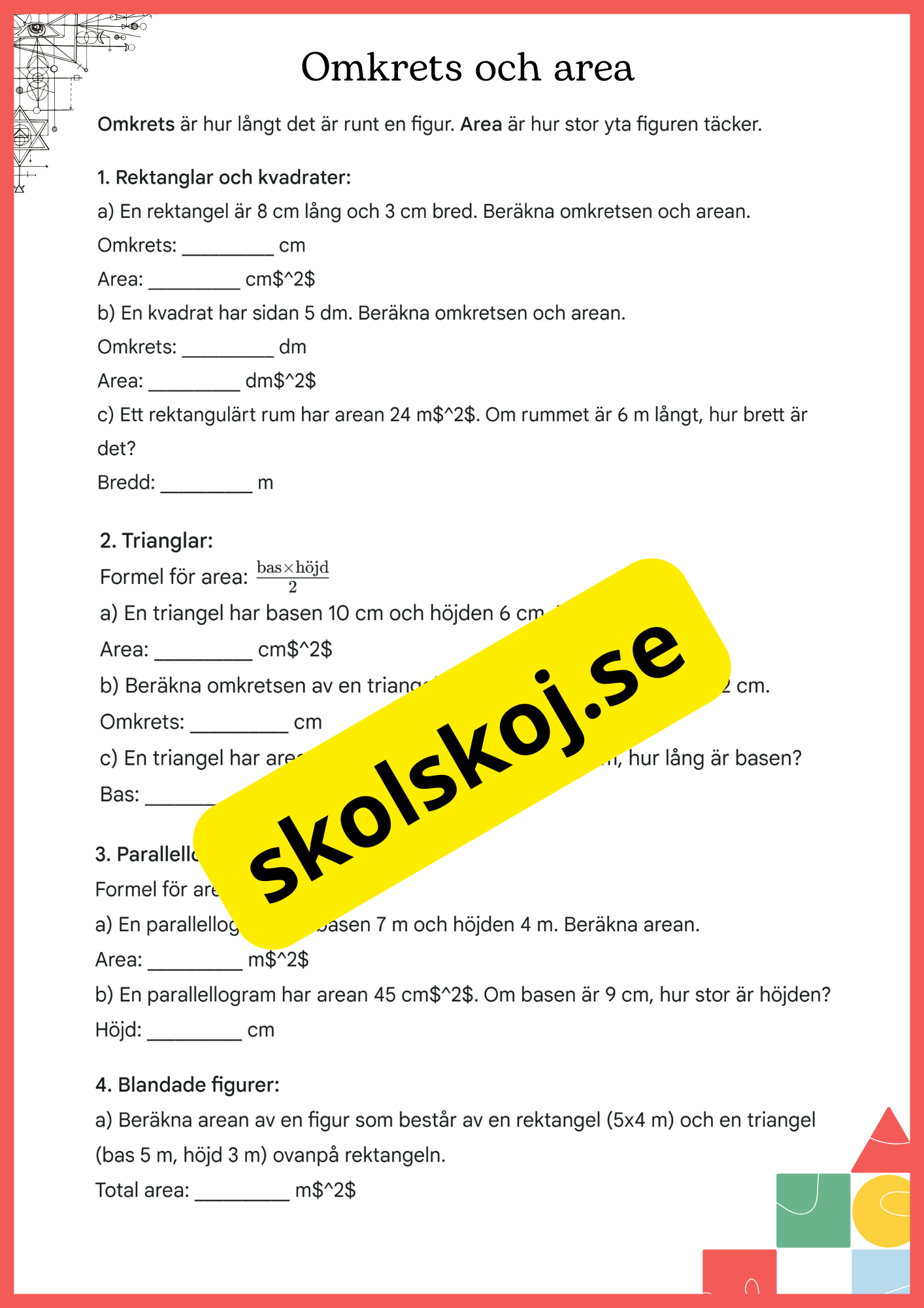 Geometrikollen - Årskurs 7 - 9