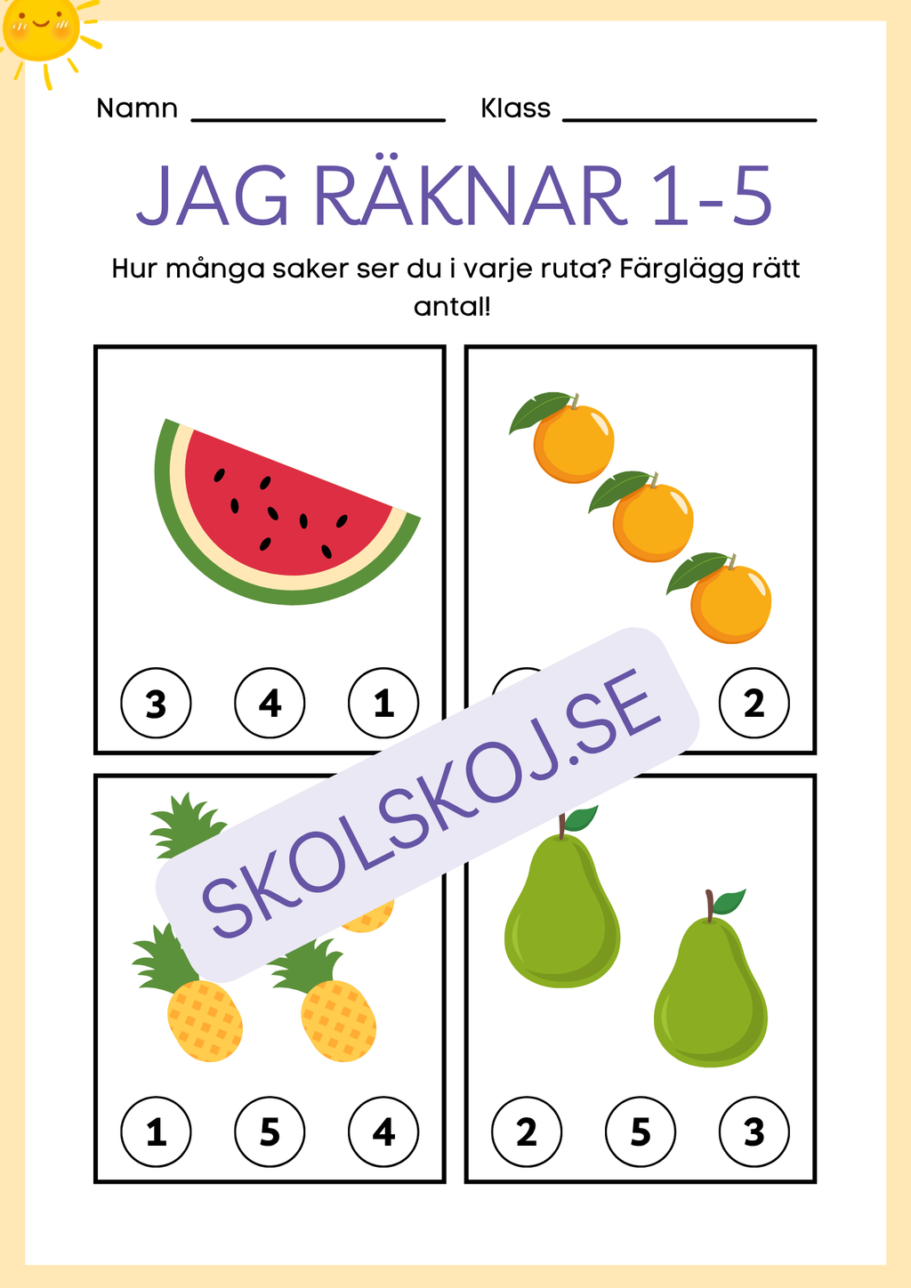 Jag räknar 1 - 5 - Häfte