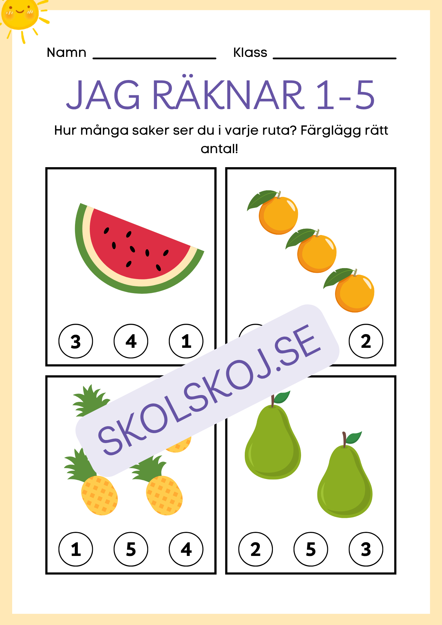 Jag räknar 1 - 5 - Häfte