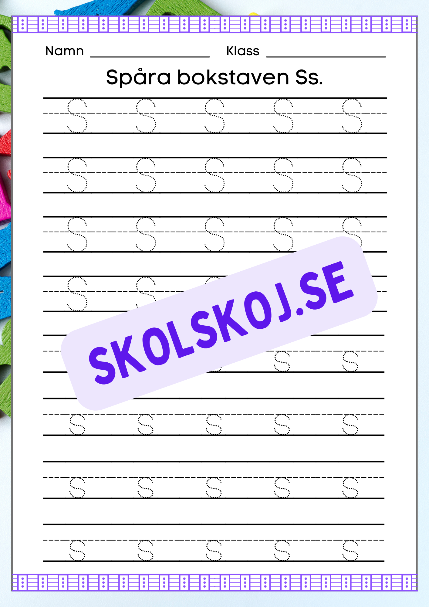Veckans bokstav - Bokstaven Ss