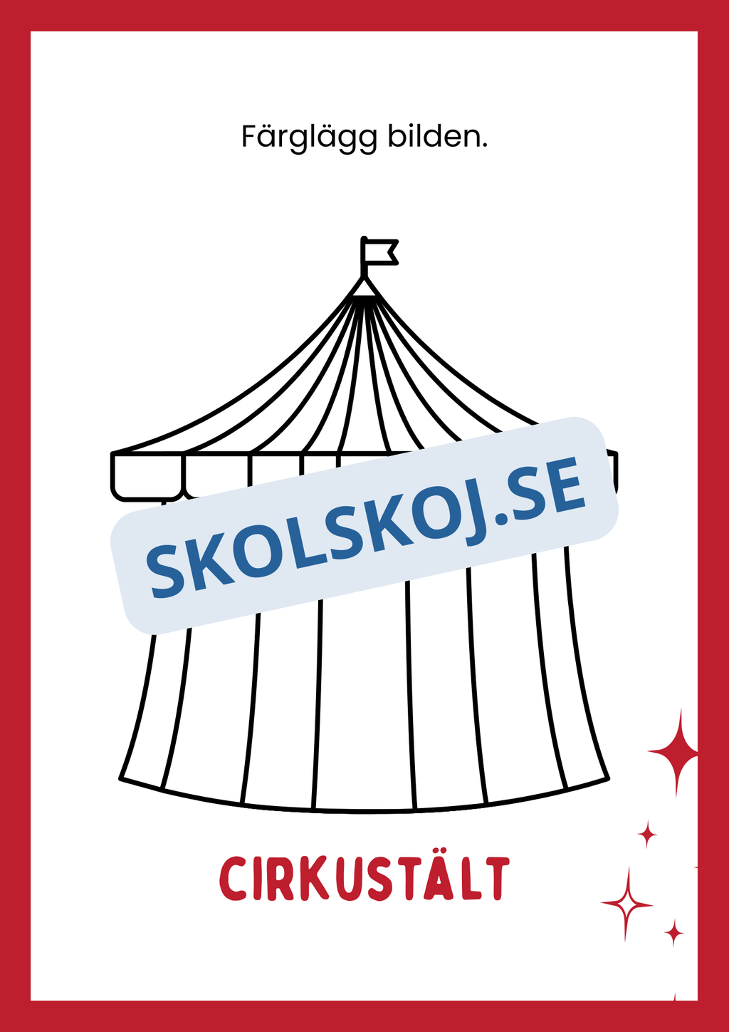 Cirkus - Målarbok