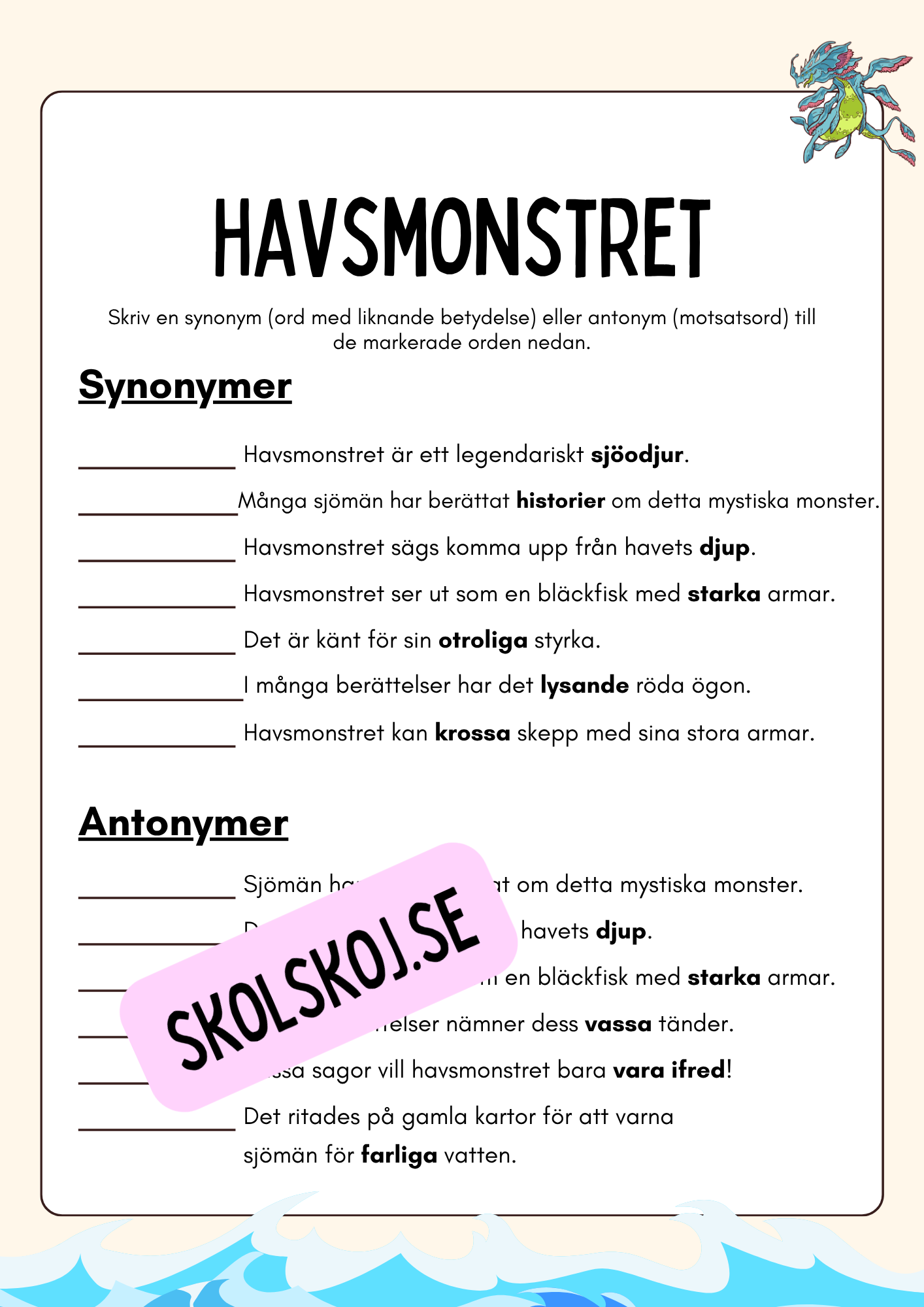 Havsmonstret - Kul och spännande fakta om havsmonstret och lite till
