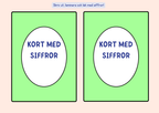 Sifferkort - A5 storlek