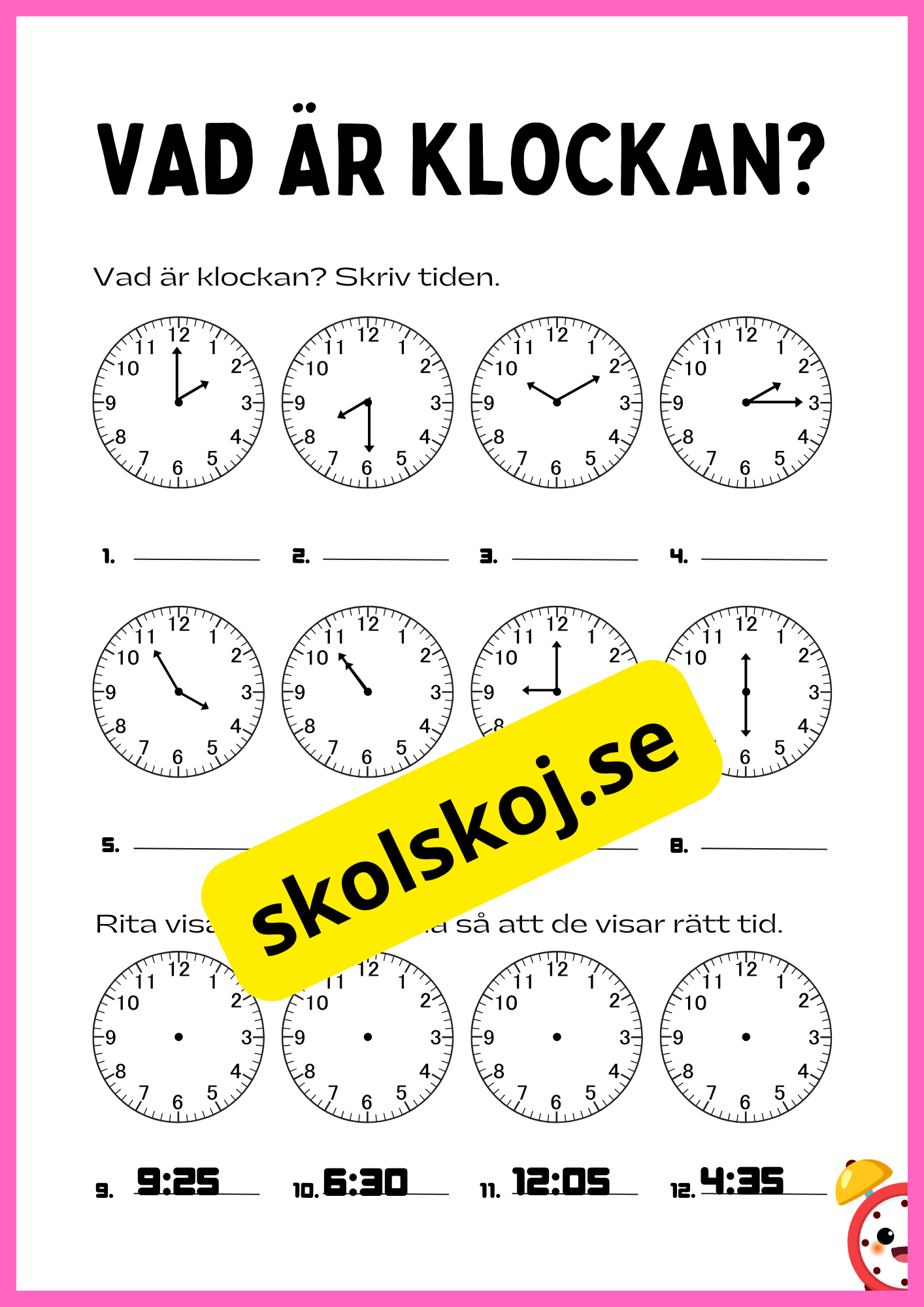 Vad är klockan? Kan du klockan?