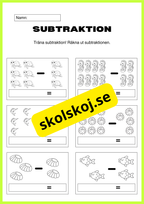 Träna subtraktion - Träna minus