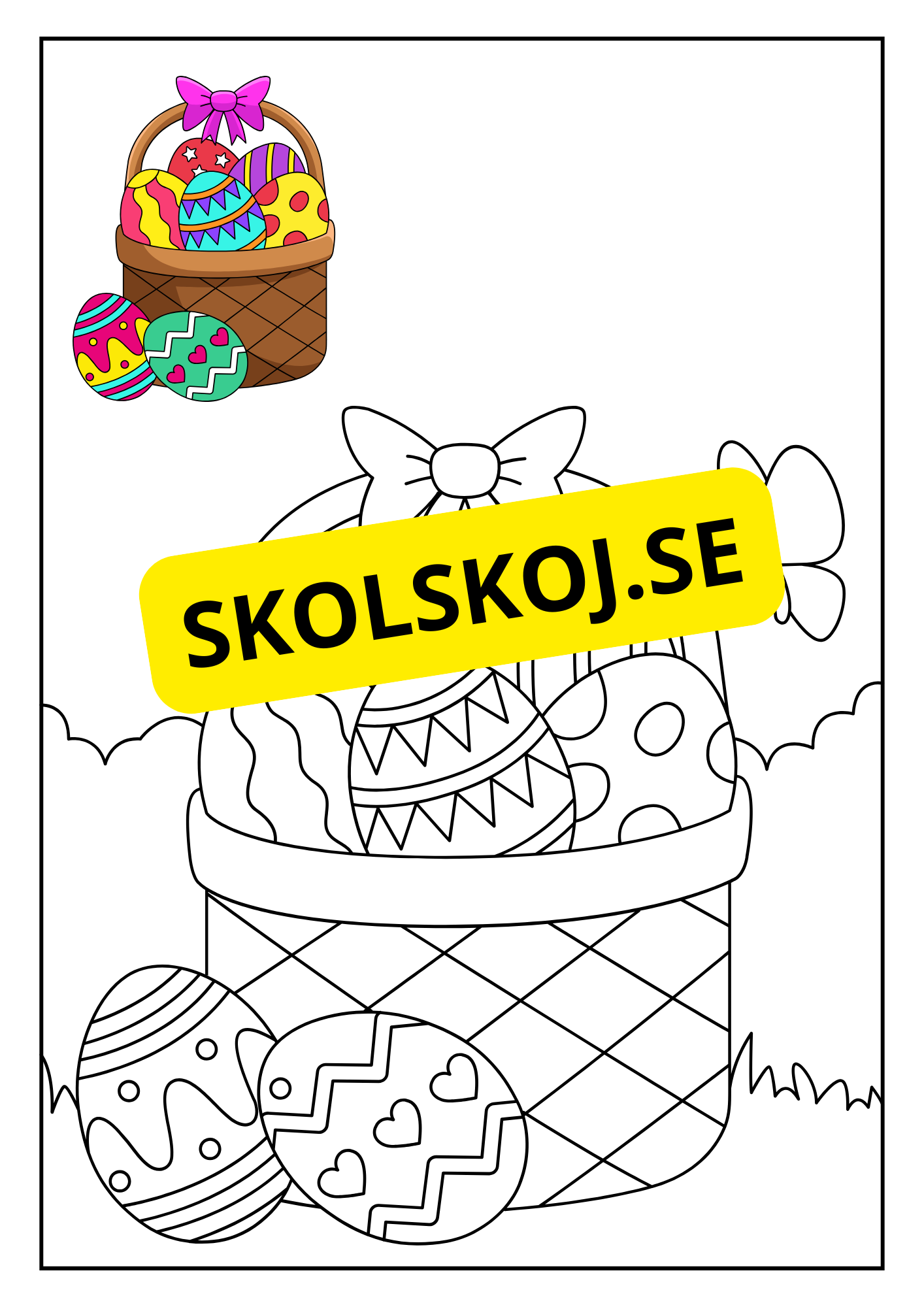 Hej påsk - Målarbok