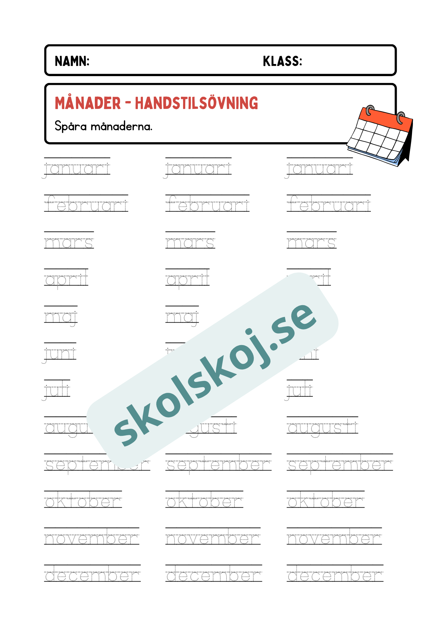 Handstilsövningar - Häfte