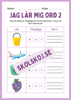 Jag lär mig ord 2 - Häfte