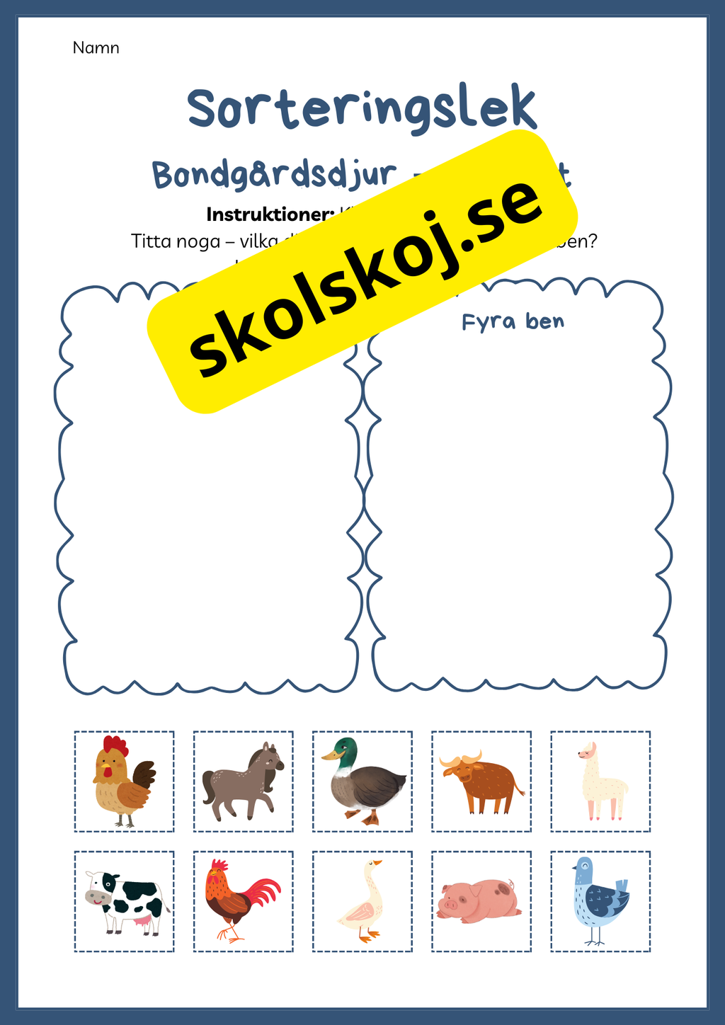 Bondgårdsdjur - Blandade uppgifter
