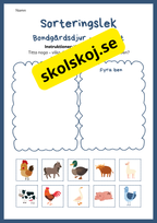 Bondgårdsdjur - Blandade uppgifter