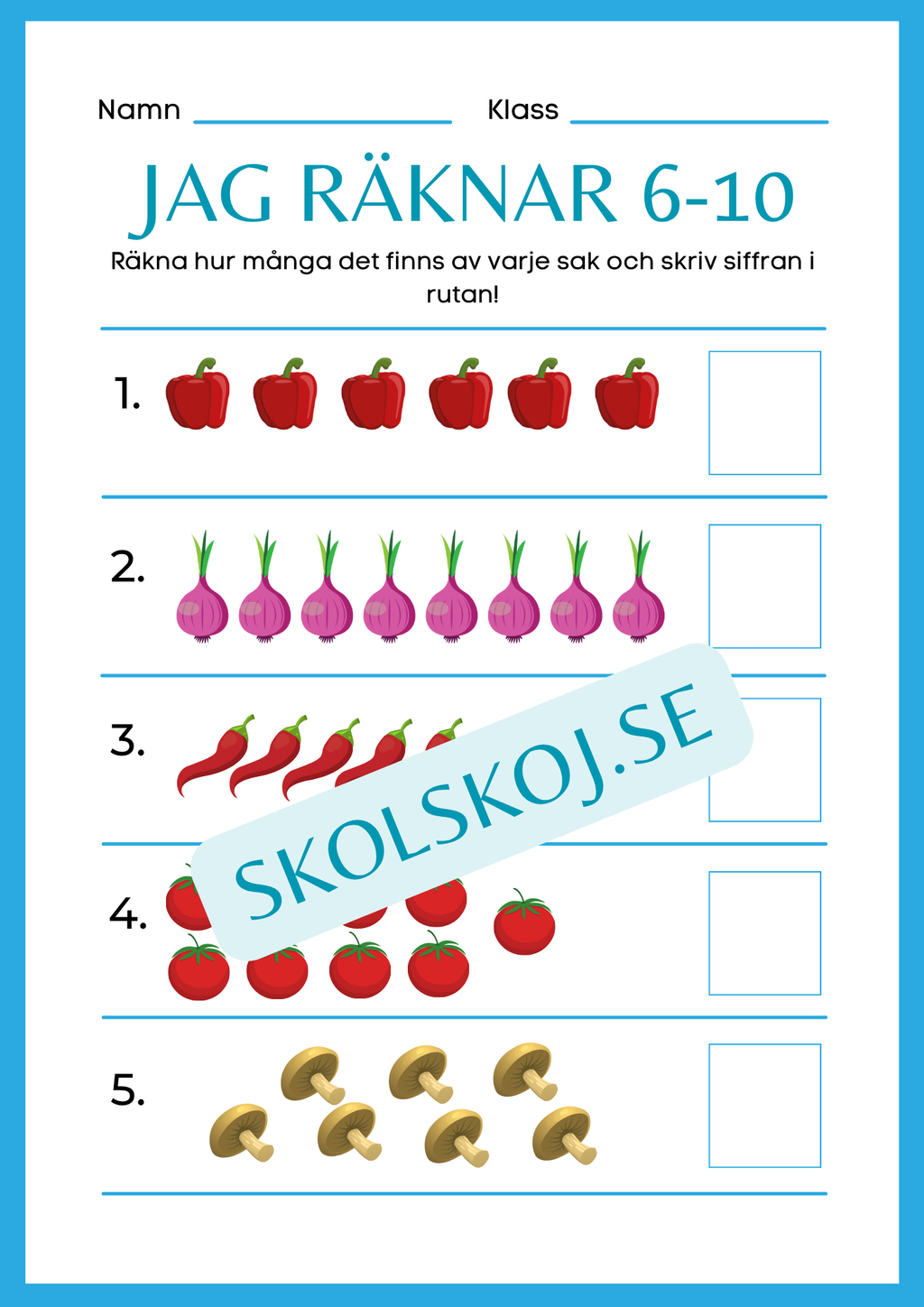 Jag räknar 6 - 10 - Häfte - Del 2