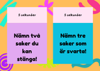 Nämn två, nämn tre! – Ett kul och färgsprakande quiz