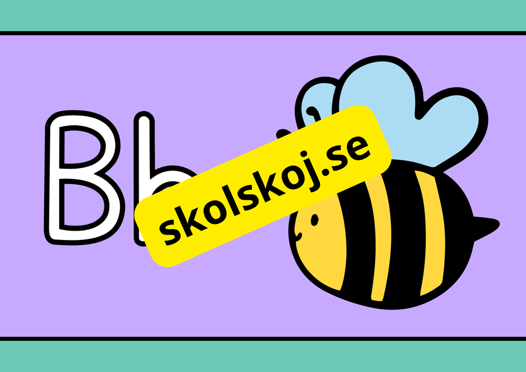 Väggalfabet - A3 Format - Hela alfabetet