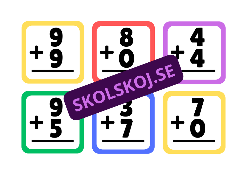 Addition - Flashkort - 1 - 20