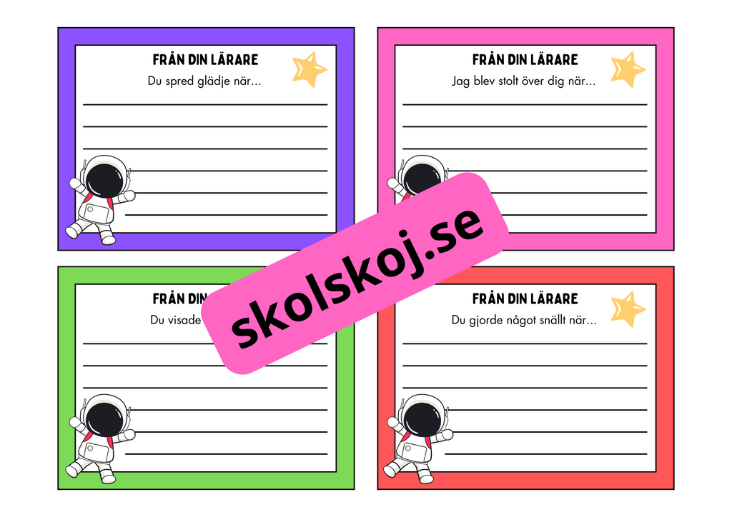 Lärarhälsningar till elever - Dinotema