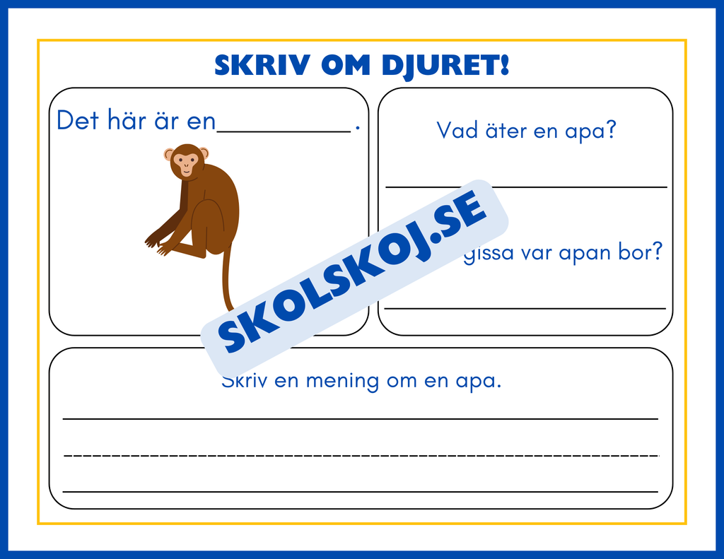 Skriv om djuret - Häfte