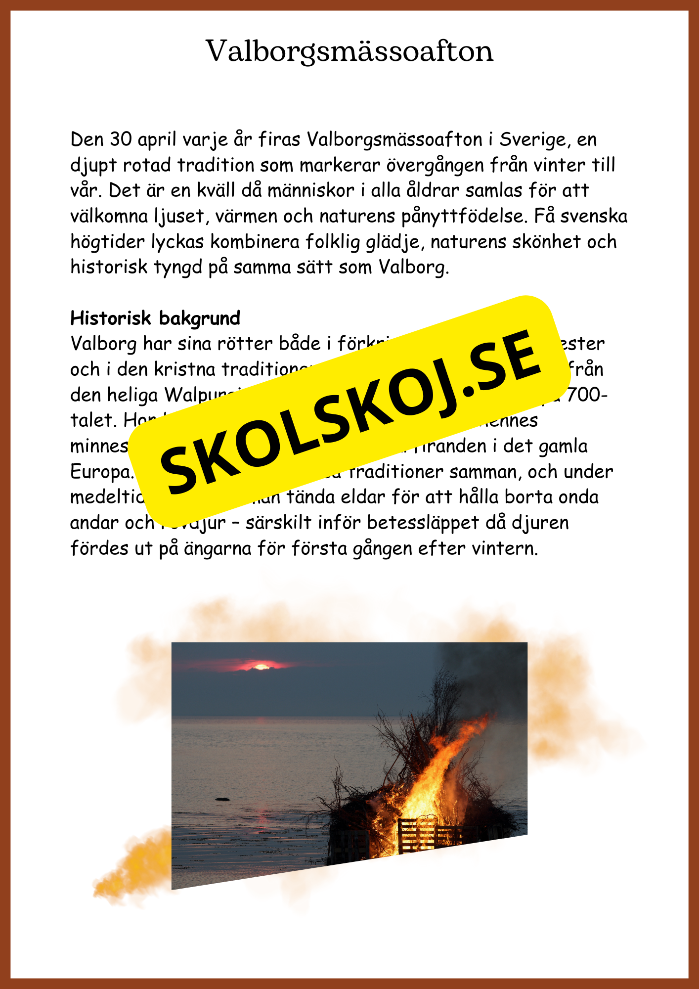 Valborgsmässoafton - Två olika versioner