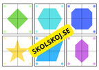Pusselkort med geometriska former