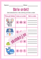 Häfte - Skriv ordet