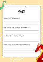 Draken som förlorade sin gnista - Läsförståelse - Årskurs 3 - 6