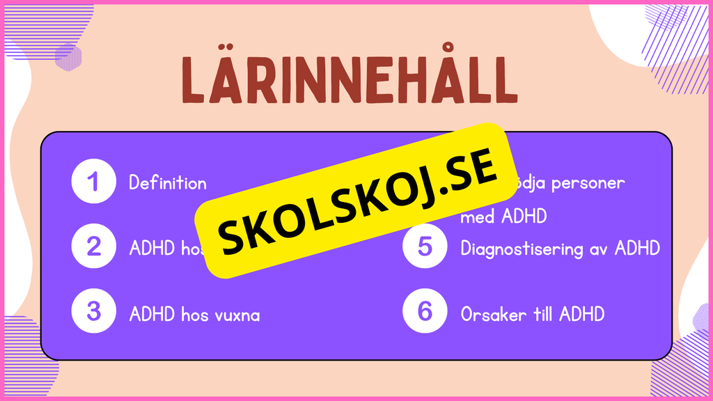 Vad är ADHD + Diskussionsfrågor