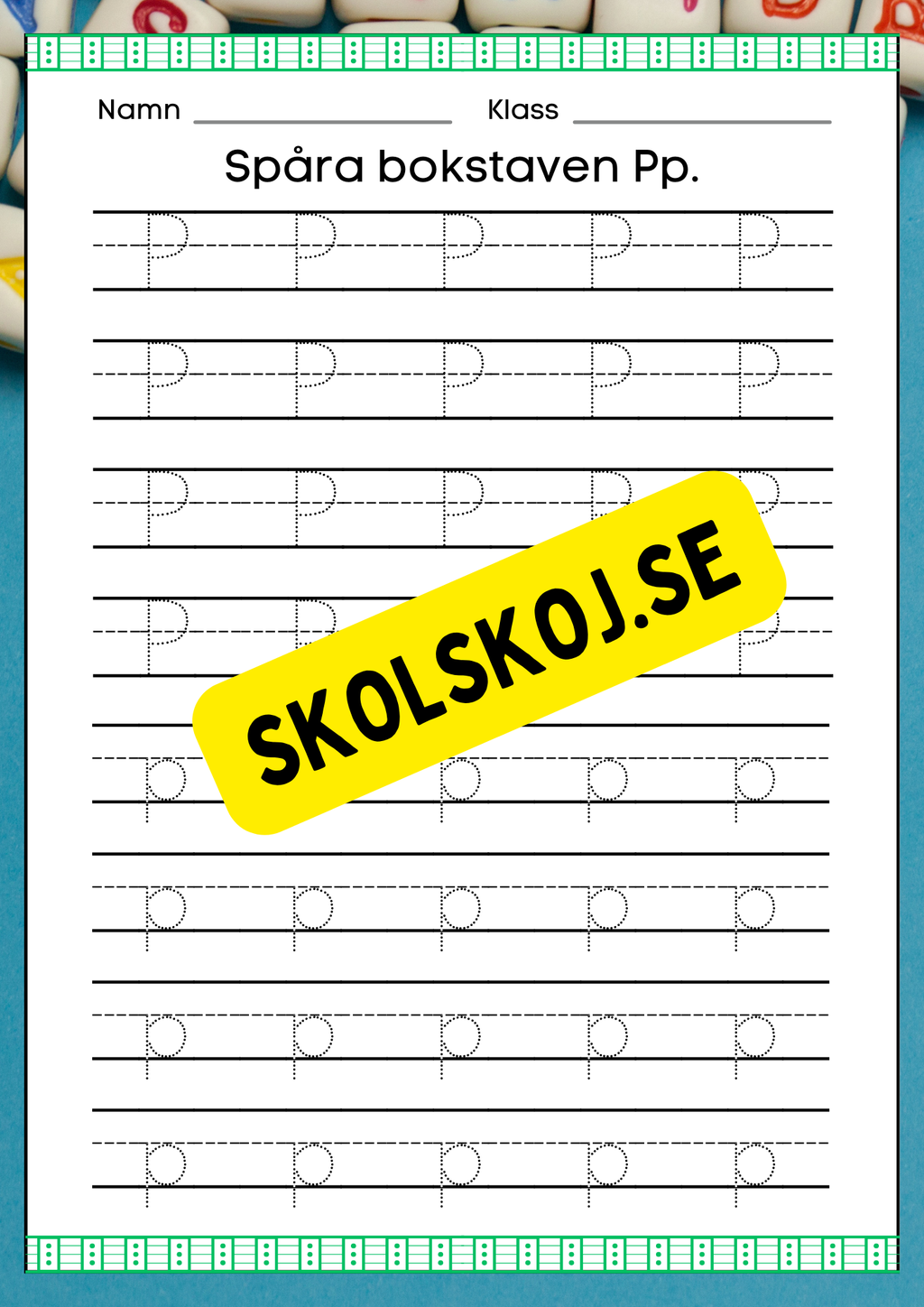 Veckans bokstav - Bokstaven Pp