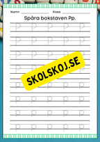 Veckans bokstav - Bokstaven Pp