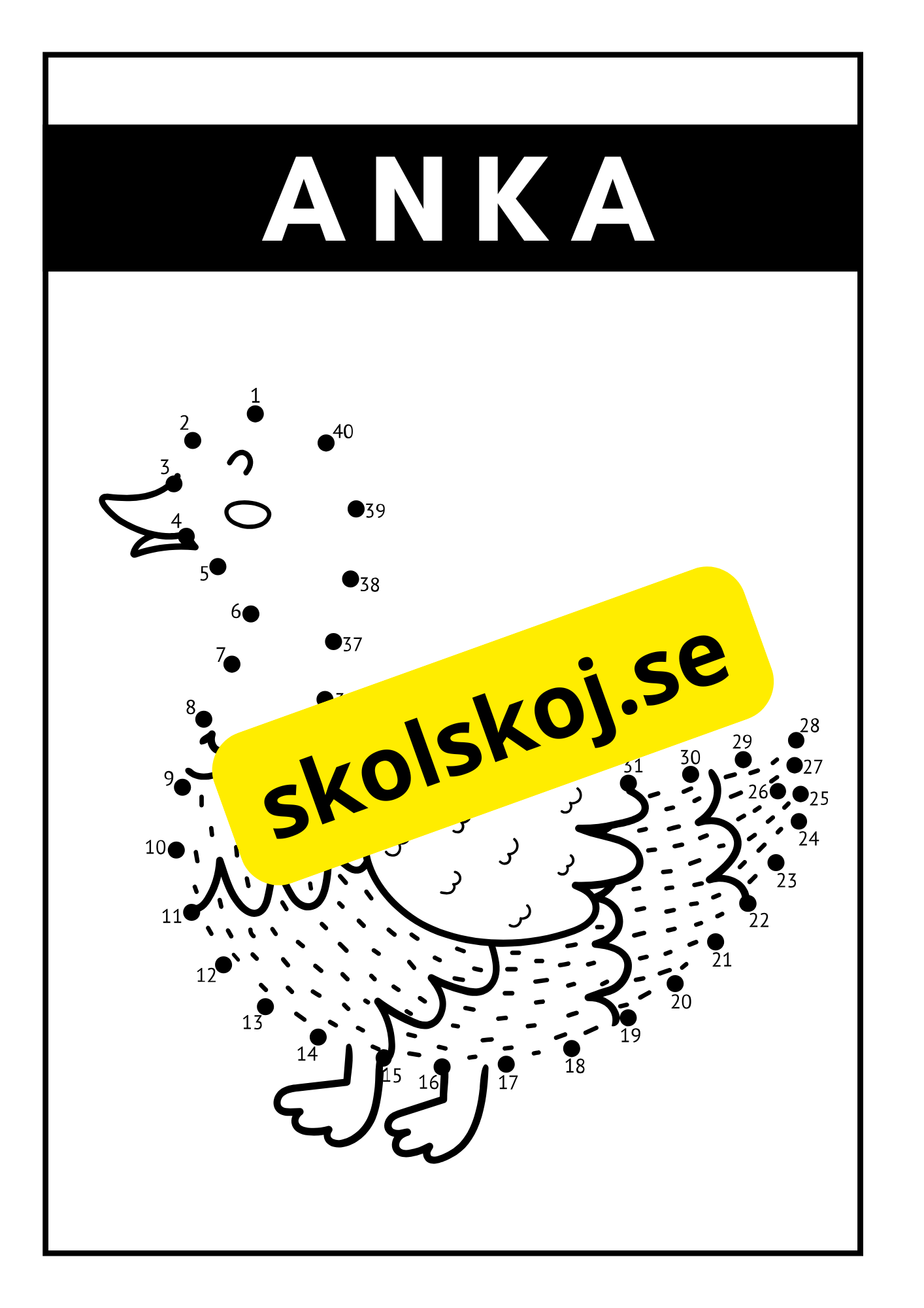 Djuren på bondgården - Prick till prick