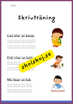 Skrivträning - Häfte