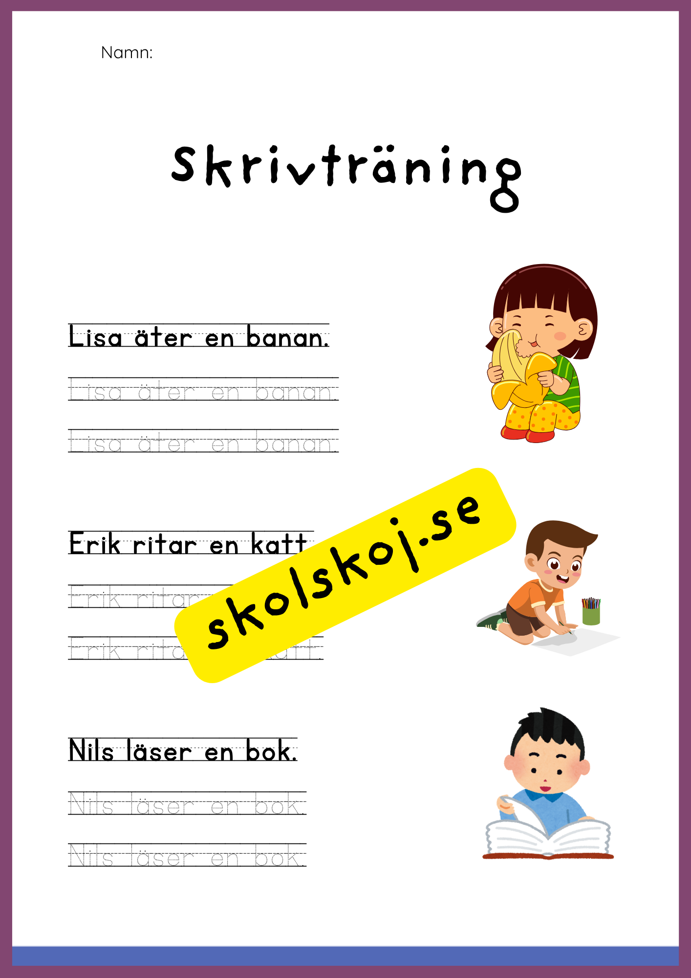 Skrivträning - Häfte