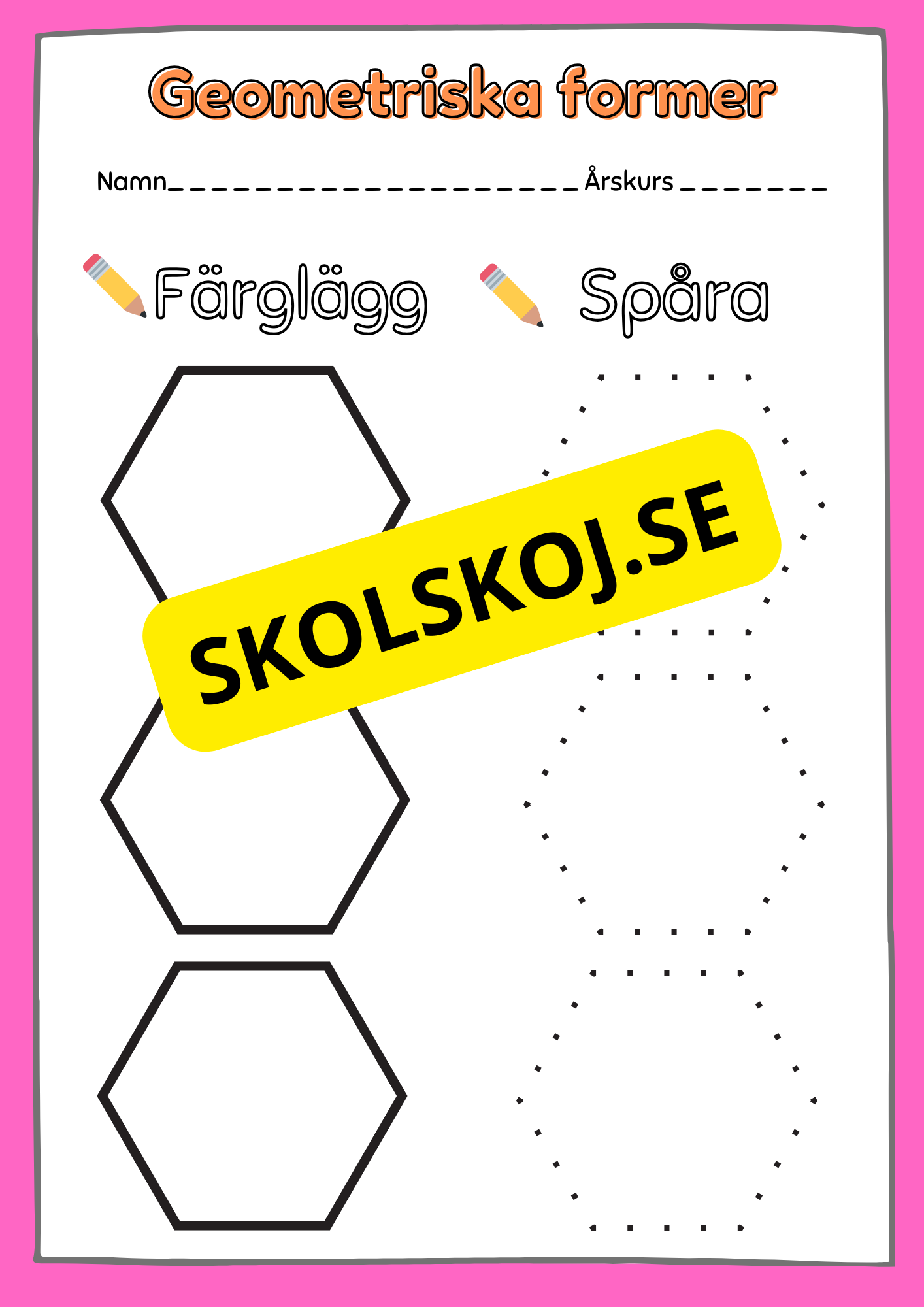 Geometriska former - Förskoleklass - Årskurs 2