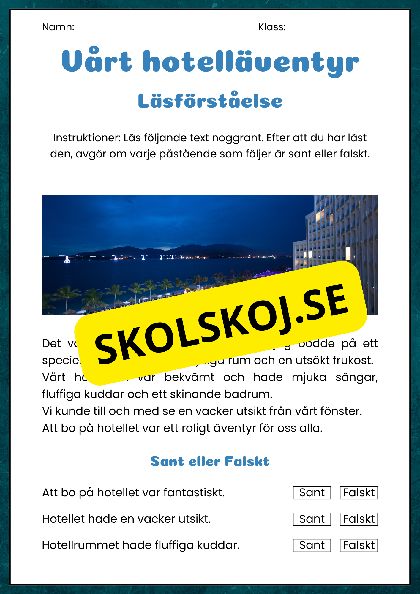 Läsförståelse - Årskurs 3