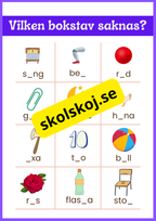 Vilken bokstav saknas - Häfte