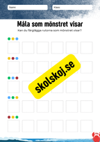 Måla som mönstret visar