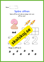 Spåra siffran - Häfte - 1 - 10