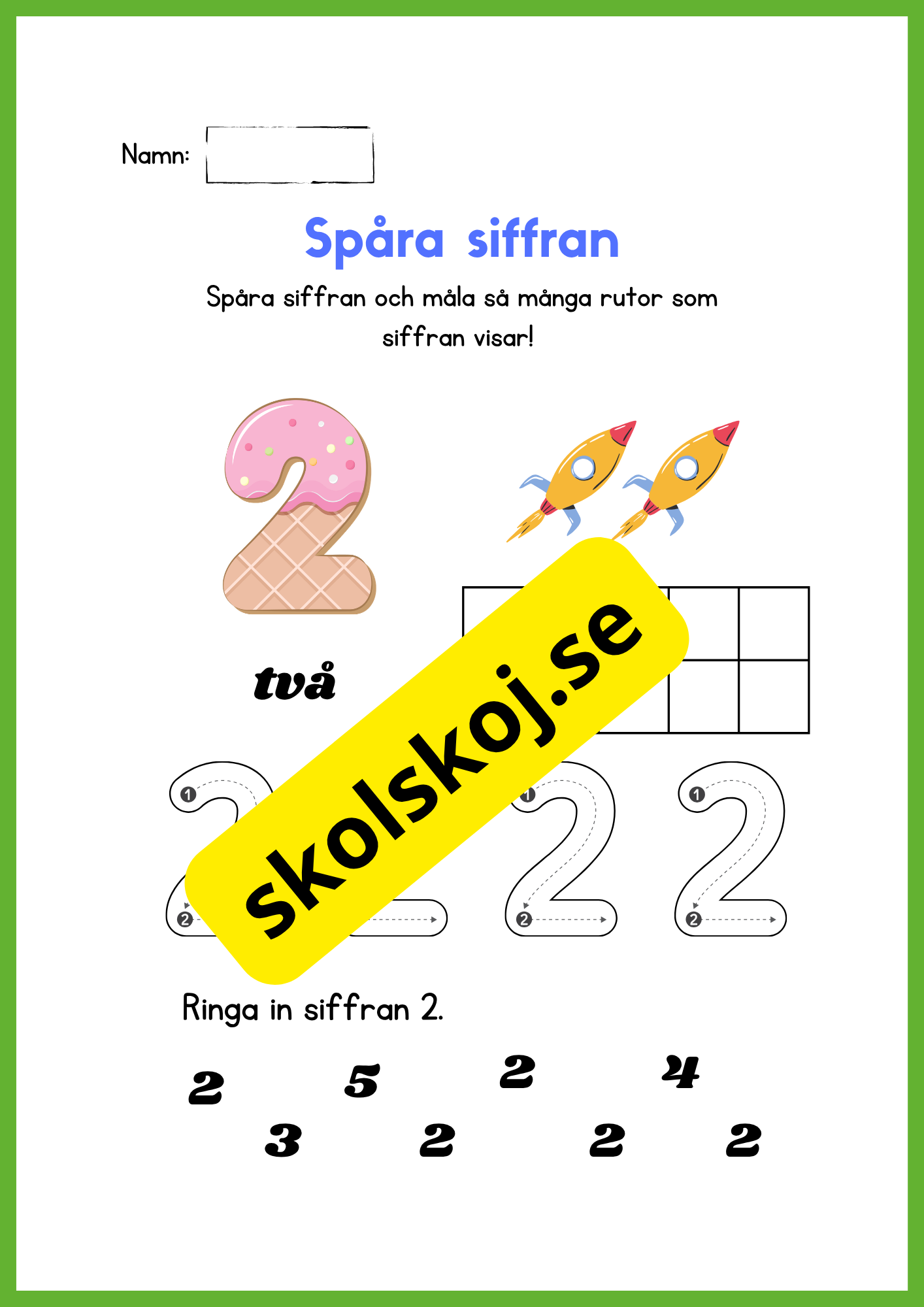 Spåra siffran - Häfte - 1 - 10