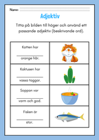 Häfte - Träna på adjektiv